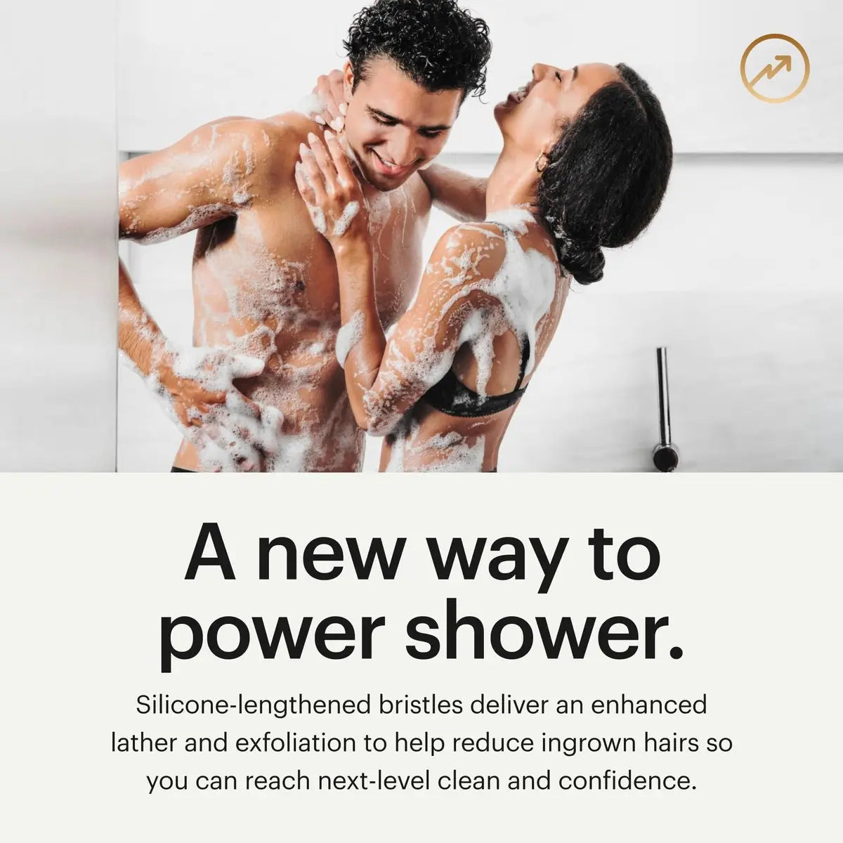 MANSCAPED® The Body Buffer Premium Silicone Scrubber - Nourishing, Cleaning & Exfoliating Body Brush for Shower Avelisse