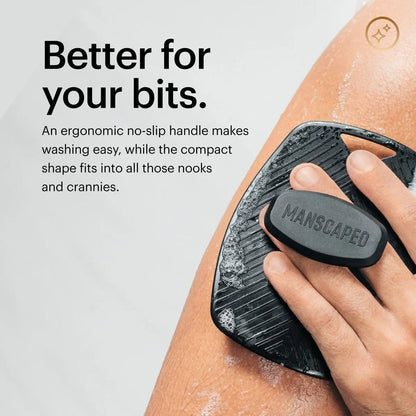 MANSCAPED® The Body Buffer Premium Silicone Scrubber - Nourishing, Cleaning & Exfoliating Body Brush for Shower Avelisse