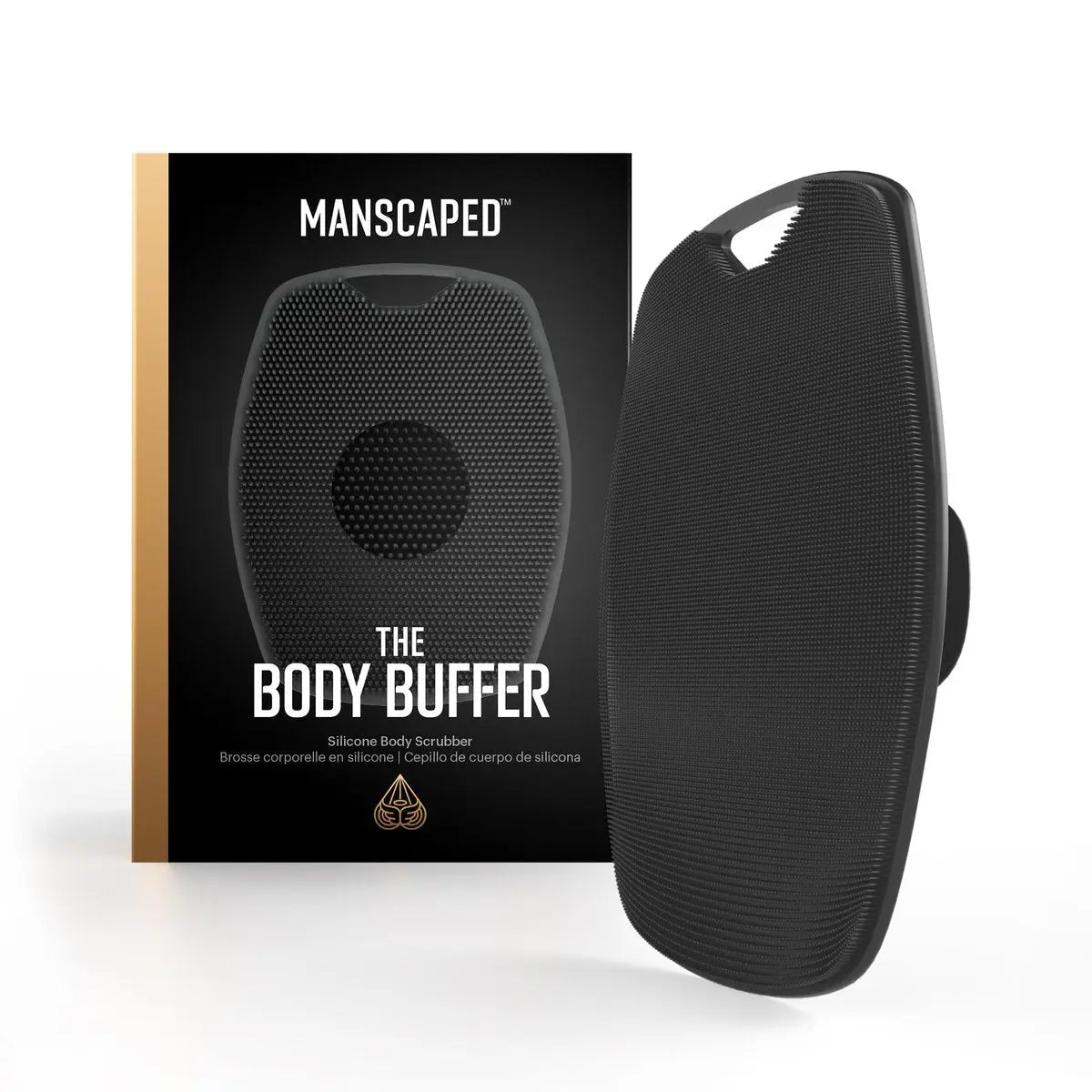 MANSCAPED® The Body Buffer Premium Silicone Scrubber - Nourishing, Cleaning & Exfoliating Body Brush for Shower Avelisse