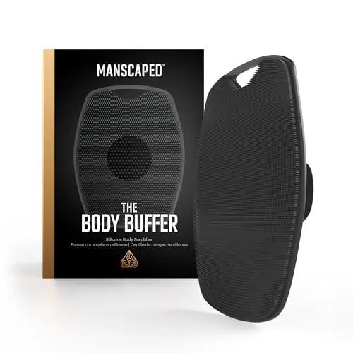 MANSCAPED® The Body Buffer Premium Silicone Scrubber - Nourishing, Cleaning & Exfoliating Body Brush for Shower Avelisse
