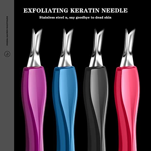 Professional V-Shaped Cuticle Pusher & Trimmer Set - 12-Piece Manicure Kit for Dead Skin Removal, Toe Nail Care, Home & Salon Use - görsel 8