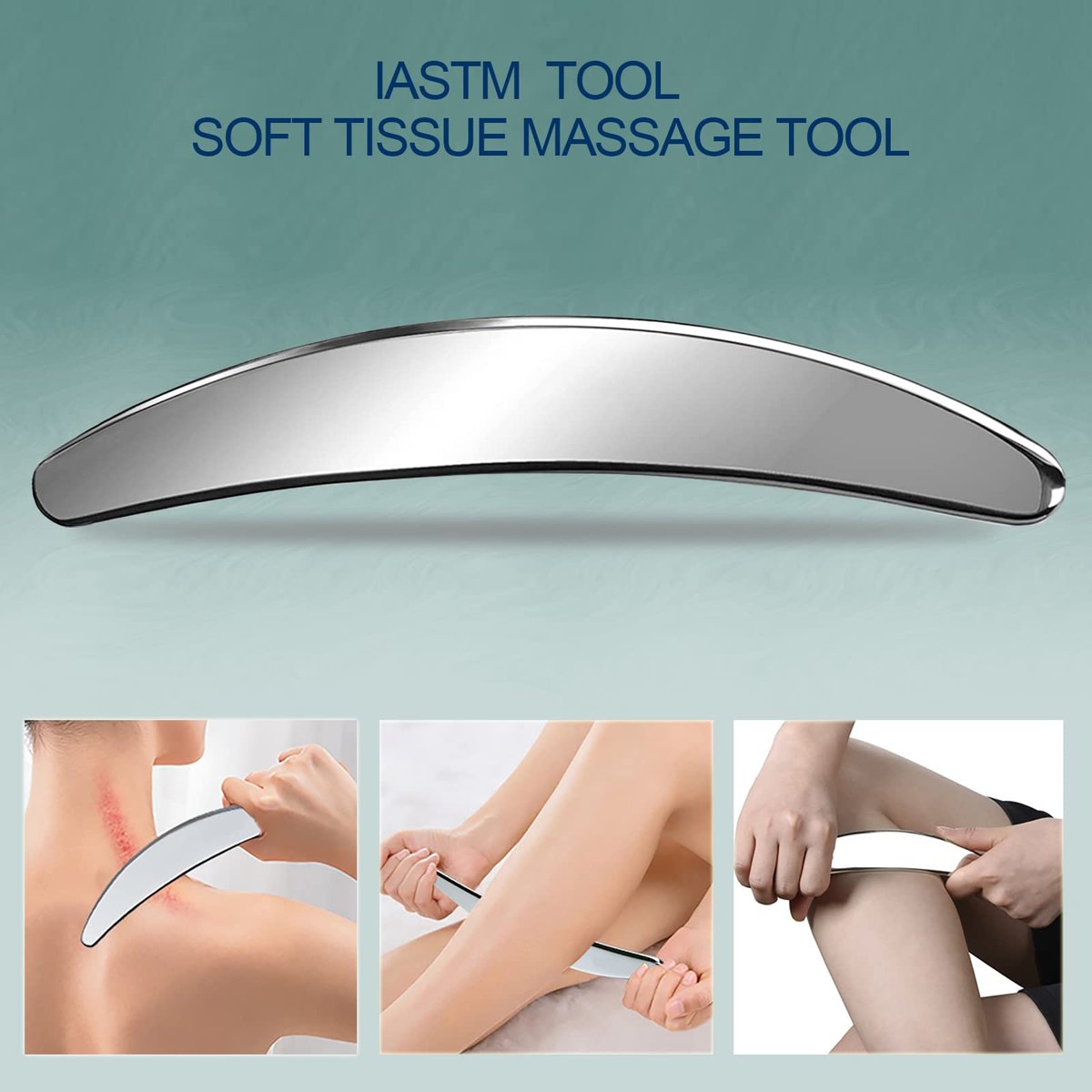 BYYDDIY 3-in-1 Stainless Steel Muscle Scraper Tool Set – Scraping Massage Tools for Physical Therapy, Derma Edge & Gua Sha Massage Avelisse