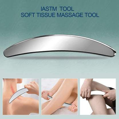 BYYDDIY 3-in-1 Stainless Steel Muscle Scraper Tool Set – Scraping Massage Tools for Physical Therapy, Derma Edge & Gua Sha Massage Avelisse
