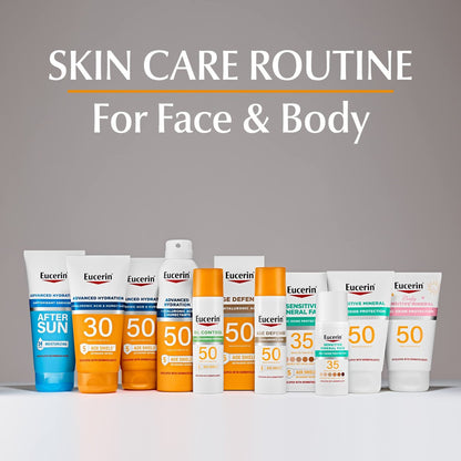 Eucerin Sun Advanced Hydration SPF 50 Sunscreen Lotion + Age Defense Face Sunscreen SPF 50, Hyaluronic Acid, Hypoallergenic, 2-Pack Avelisse