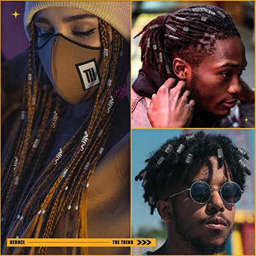 152PCS Vikings Hair Jewelry Norse Runes Tube Beads, Metal Clips Cuffs Rings - Braids Dreadlocks Accessories for Beard Decoration, Bracelets, Pendant Necklace DIY Avelisse