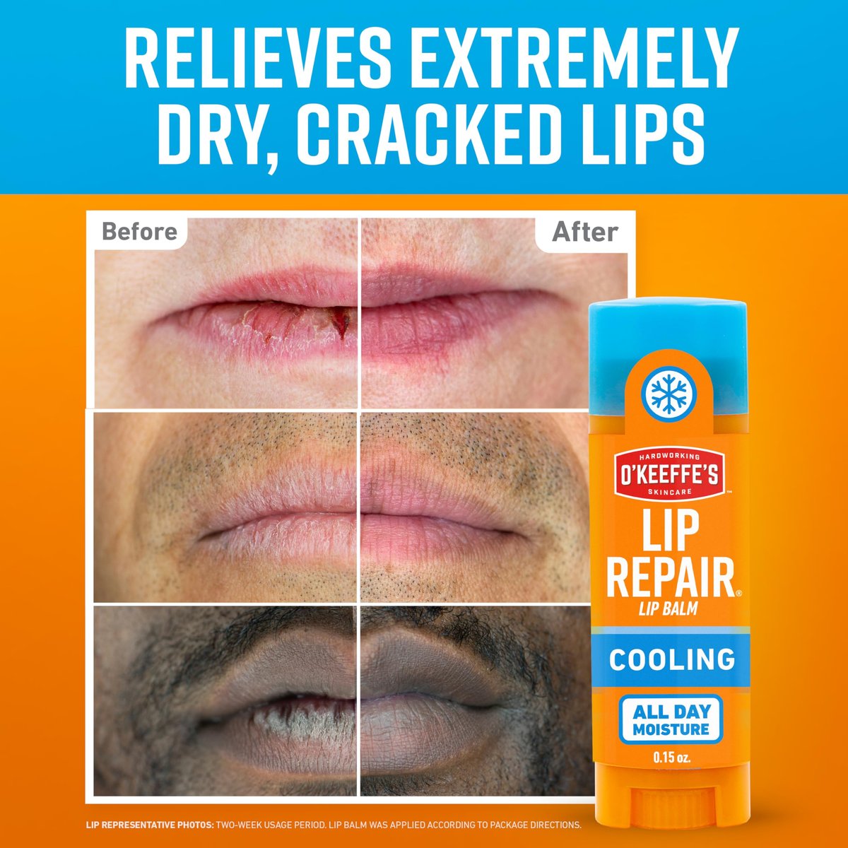 O'Keeffe's Lip Repair Lip Balm Twin Pack – Cooling Relief for Dry, Cracked Lips - görsel 3