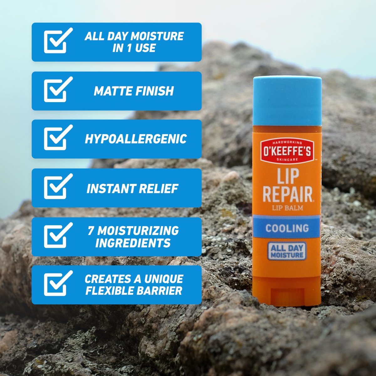 O'Keeffe's Lip Repair Lip Balm Twin Pack – Cooling Relief for Dry, Cracked Lips - görsel 15