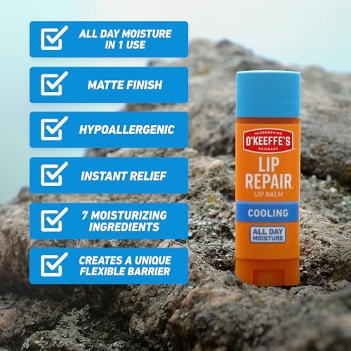 O'Keeffe's Lip Repair Lip Balm Twin Pack – Cooling Relief for Dry, Cracked Lips - görsel 16