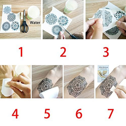 Glaryyears Metallic Gold Temporary Tattoos, 18-Pack Long-lasting Fake Tattoo Stickers, Small Size Variety Pack Realistic Tattoos for Women Adults Girls on Face Body Hand Arm Neck