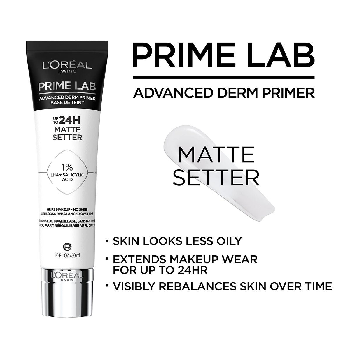 L'Oreal Paris Prime Lab Up to 24H Matte – No Shine Finish: Advanced formula absorbs excess oil for a naturally – Image 3