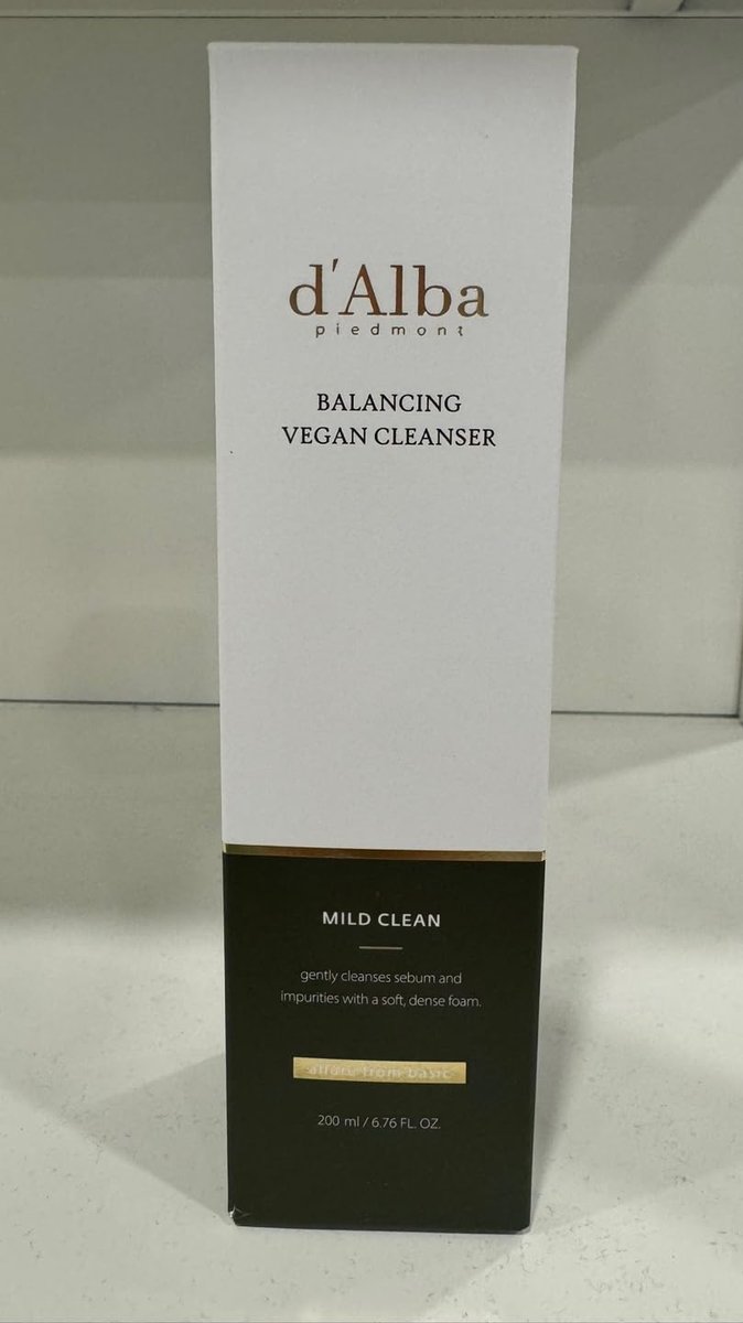 d'alba Piedmont Italian White Truffle Mild Skin Balancing Vegan Cleanser - Hydrating & Calming pH Cleanser for Sensitive Skin, 6.76 oz Avelisse