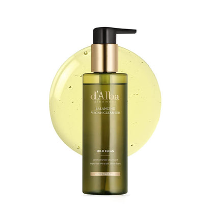 d'alba Piedmont Italian White Truffle Mild Skin Balancing Vegan Cleanser - Hydrating & Calming pH Cleanser for Sensitive Skin, 6.76 oz Avelisse