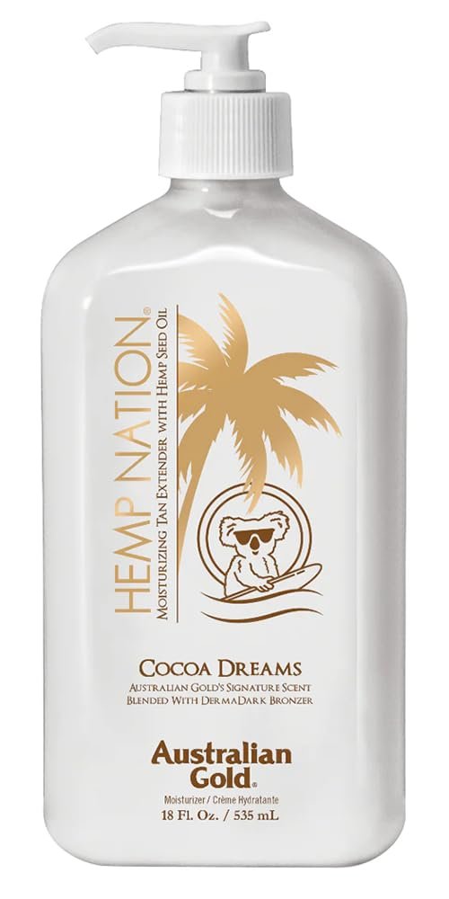 Hemp Nation Cocoa Dreams Tan Extender with Derma Dark Bronzer - 18oz Avelisse