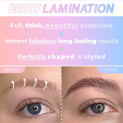 Eyebrow Lamination Kit by Beau | Professional DIY Brow Lift with Keratin Conditioning for Fuller, Thicker Brows - Long Lasting Results (Pack of 11) Avelisse