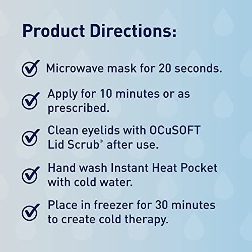 OCuSOFT Dry Eye Mask Premium – Blue, 1 Count – Natural Moisture Therapy for Dry Eyes Avelisse