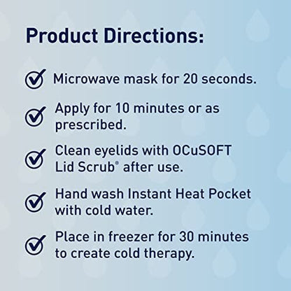 OCuSOFT Dry Eye Mask Premium – Blue, 1 Count – Natural Moisture Therapy for Dry Eyes Avelisse