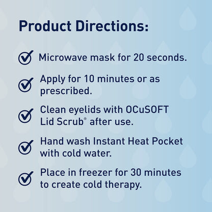 OCuSOFT Dry Eye Mask Premium – Blue, 1 Count – Natural Moisture Therapy for Dry Eyes Avelisse