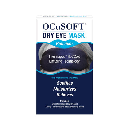 OCuSOFT Dry Eye Mask Premium – Blue, 1 Count – Natural Moisture Therapy for Dry Eyes Avelisse