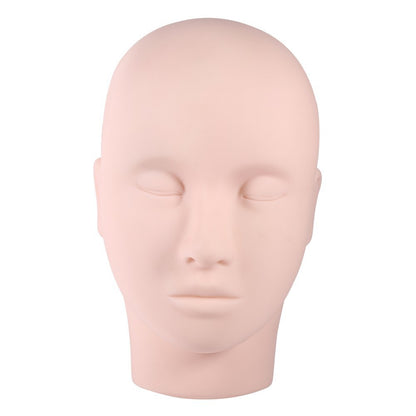 Ymiko Upgraded Makeup Eyelash Extension Practice Head – Soft Touch Rubber Mannequin for Training
