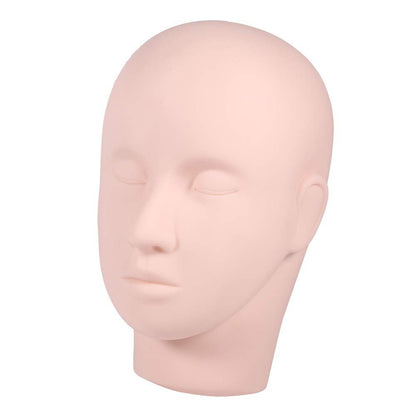 Ymiko Upgraded Makeup Eyelash Extension Practice Head – Soft Touch Rubber Mannequin for Training