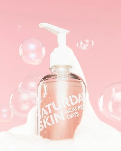 Saturday Skin Hydrating Gentle Facial Gel Cleanser - Makeup Remover for Sensitive Skin, Antioxidant Vitamin Brightening Smoothing, Korean Skincare with CICA, Acai Berry & Oats, 5.07 Fl Oz Avelisse