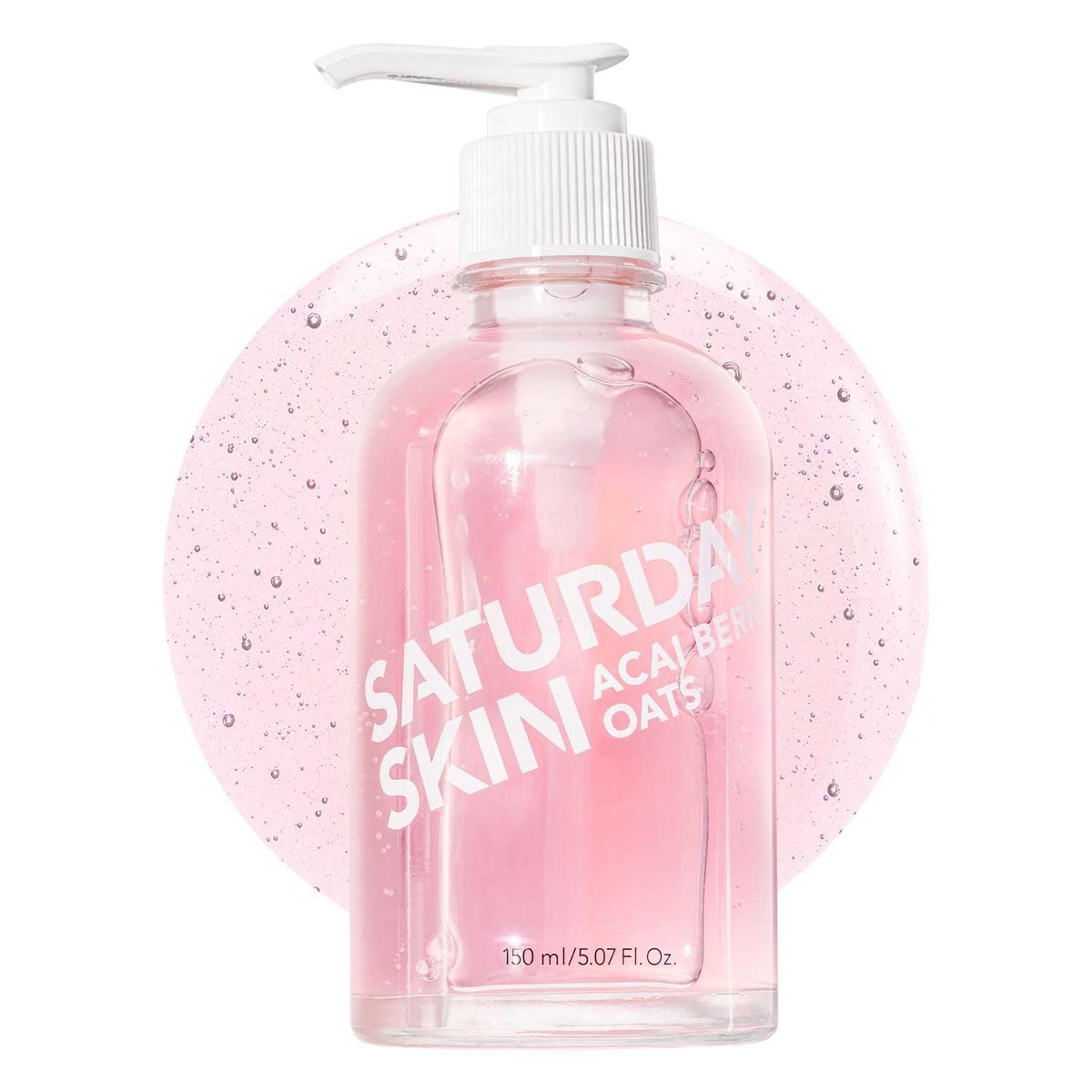Saturday Skin Hydrating Gentle Facial Gel Cleanser - Makeup Remover for Sensitive Skin, Antioxidant Vitamin Brightening Smoothing, Korean Skincare with CICA, Acai Berry & Oats, 5.07 Fl Oz Avelisse