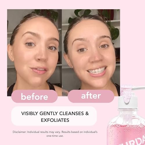 Saturday Skin Hydrating Gentle Facial Gel Cleanser - Makeup Remover for Sensitive Skin, Antioxidant Vitamin Brightening Smoothing, Korean Skincare with CICA, Acai Berry & Oats, 5.07 Fl Oz Avelisse