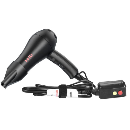 MHU Mini Blow Dryer 1000 Watts - Ceramic Ionic Compact Hair Dryer for Painting, Acrylic Pouring, Kids, and Travel - Black Avelisse