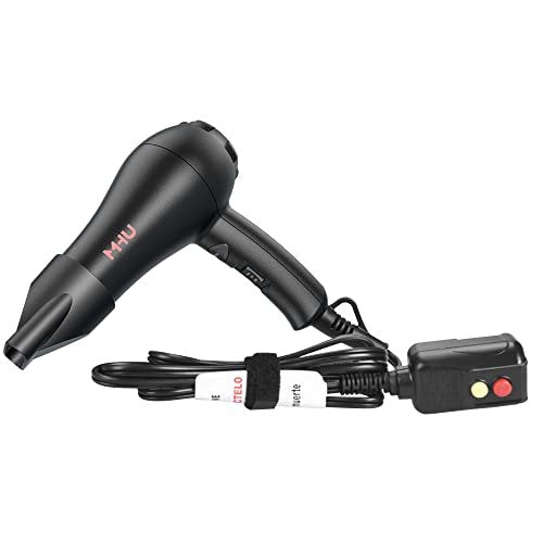 MHU Mini Blow Dryer 1000 Watts - Ceramic Ionic Compact Hair Dryer for Painting, Acrylic Pouring, Kids, and Travel - Black Avelisse