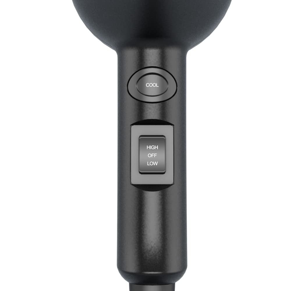 MHU Mini Blow Dryer 1000 Watts - Ceramic Ionic Compact Hair Dryer for Painting, Acrylic Pouring, Kids, and Travel - Black Avelisse