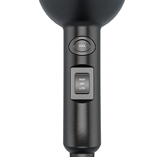 MHU Mini Blow Dryer 1000 Watts - Ceramic Ionic Compact Hair Dryer for Painting, Acrylic Pouring, Kids, and Travel - Black Avelisse