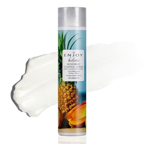 Enjoy Holistic Hair Styling Cream - Movement Control Creme for Textured & All Hair Types, 10.1 fl oz, Humidity Resistant, Fragrant, Easy to Apply, Made with Natural Formula Avelisse
