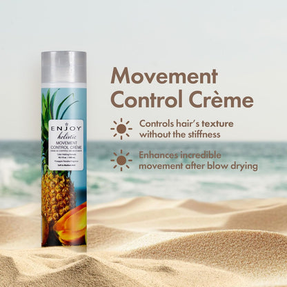 Enjoy Holistic Hair Styling Cream - Movement Control Creme for Textured & All Hair Types, 10.1 fl oz, Humidity Resistant, Fragrant, Easy to Apply, Made with Natural Formula Avelisse