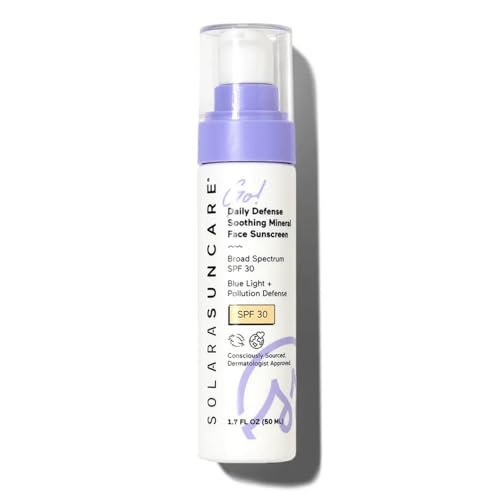 Solara Suncare Go! Daily Defense Soothing Mineral Face Sunscreen SPF 30 - EWG Verified, Vegan, Cruelty Free, Reef Friendly, Lightweight for Sensitive Skin (1.7 fl oz) Avelisse
