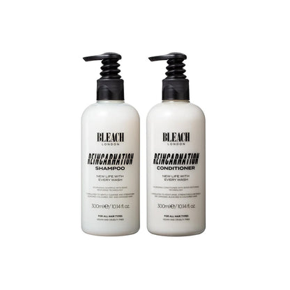 Bleach London Reincarnation Shampoo and Conditioner Set - Bond Restoring Strengthening Duo, 2 Pack