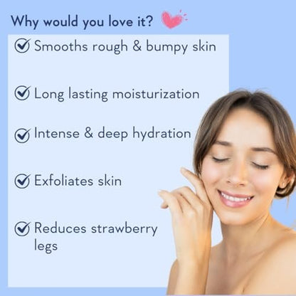 WishCare 10% AHA + 1% BHA Body Lotion for Men & Women - Exfoliating Body Lotion for Dry Skin, Detans, Smooths Rough & Bumpy Skin - 200ml