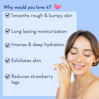 WishCare 10% AHA + 1% BHA Body Lotion for Men & Women - Exfoliating Body Lotion for Dry Skin, Detans, Smooths Rough & Bumpy Skin - 200ml