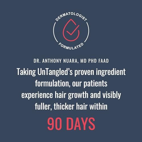 UnTangled Hair Vitamins - Collagen & Biotin Supplement for Thicker, Faster Hair Growth (60-Day Supply) Avelisse