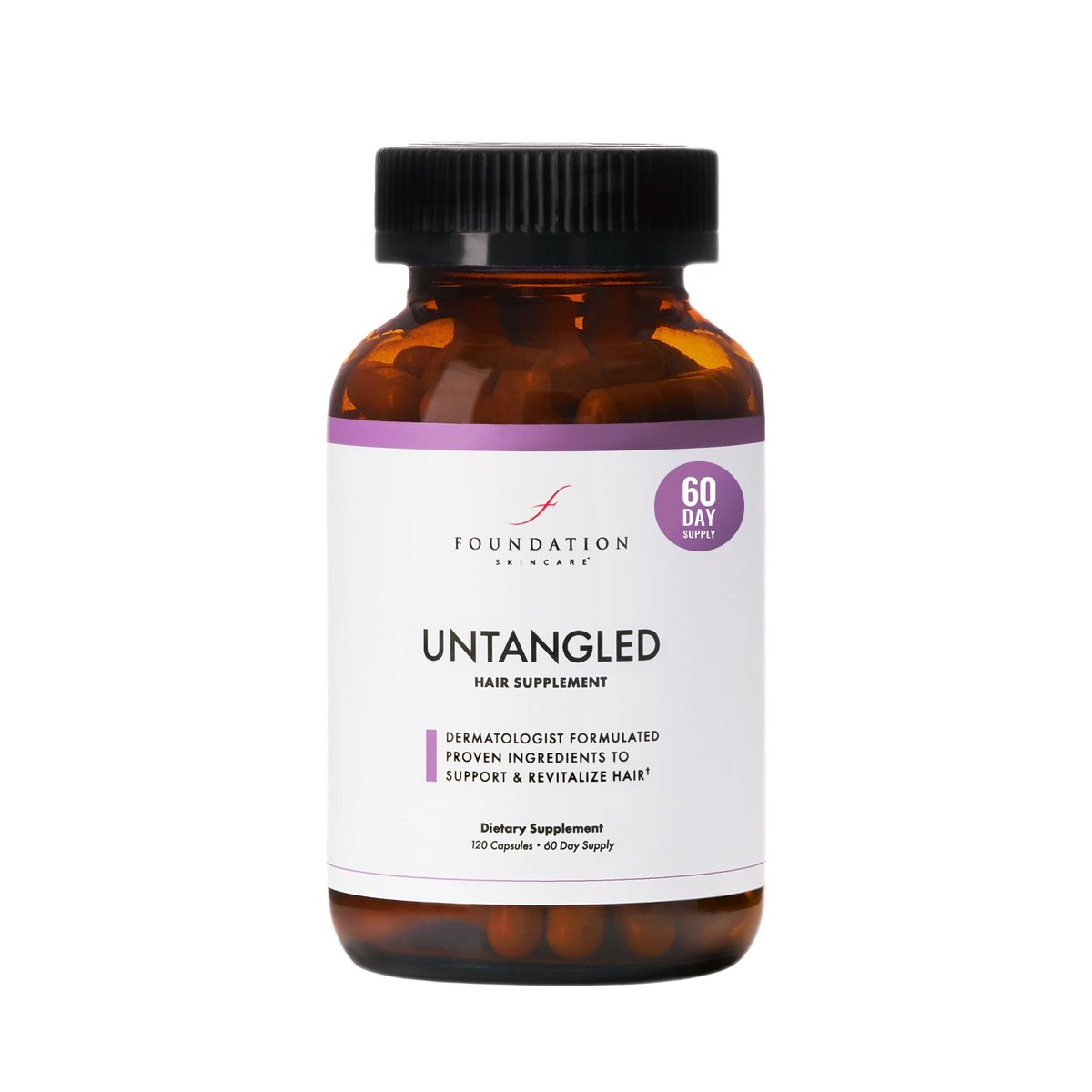 UnTangled Hair Vitamins - Collagen & Biotin Supplement for Thicker, Faster Hair Growth (60-Day Supply) Avelisse