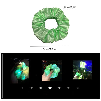 LED Scrunchies 6 Pack - Light Up Glow Hairbands with 3 Modes for Women Girls Parties Festivals