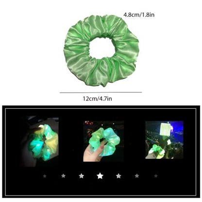 LED Scrunchies 6 Pack - Light Up Glow Hairbands with 3 Modes for Women Girls Parties Festivals