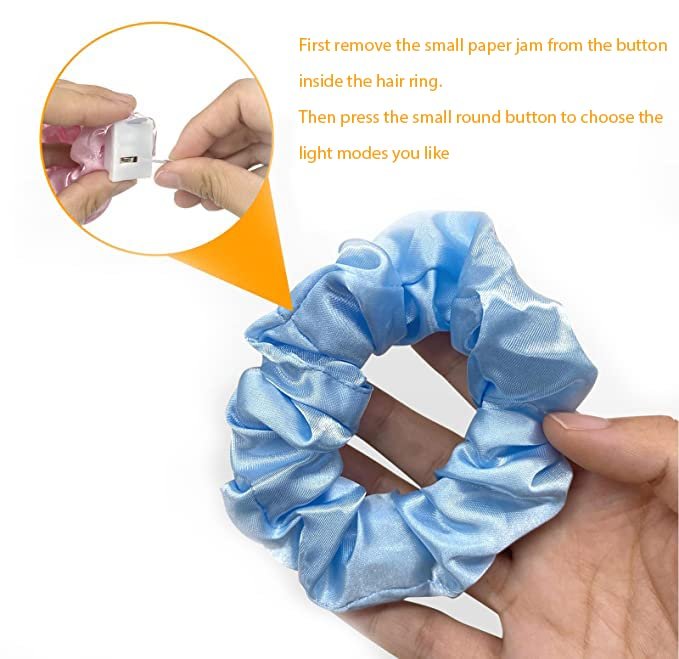 LED Scrunchies 6 Pack - Light Up Glow Hairbands with 3 Modes for Women Girls Parties Festivals - görsel 12