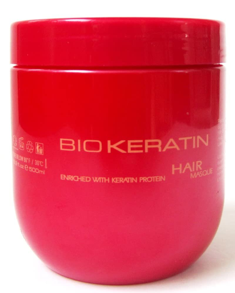 Bio Keratin Luxury Collection Anti-Frizz Smoothing Hair Masque – 16.9 fl oz (500ml) - görsel 1