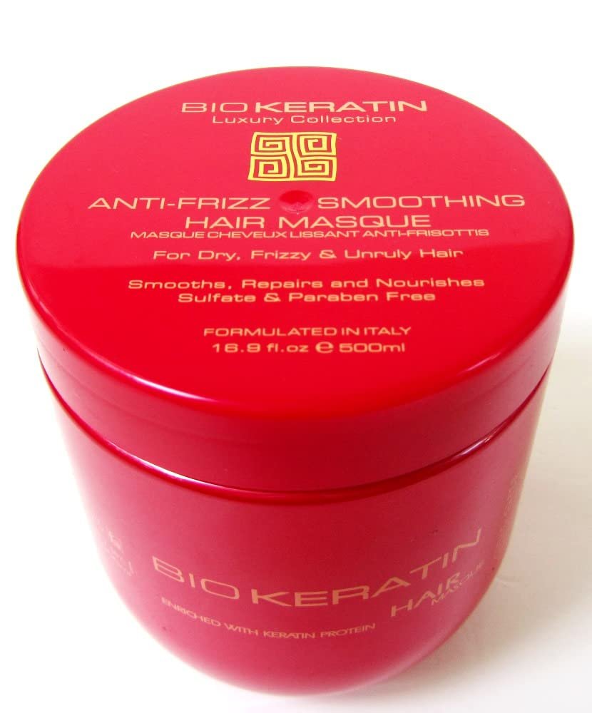 Bio Keratin Luxury Collection Anti-Frizz Smoothing Hair Masque – 16.9 fl oz (500ml) - görsel 3
