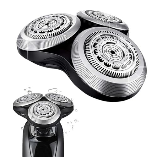 SH90 Replacement Rotary Heads for Philips Norelco Series 9000 - Double-Layer Precision Blades with Metal Wheel Buckle Upgrade Avelisse