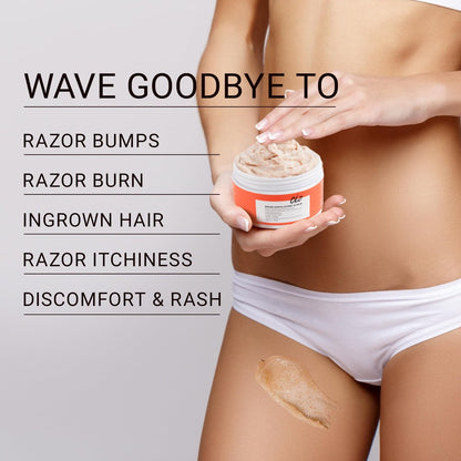 Bikini Area Exfoliator – Ingrown Hair & Razor Bump Treatment with Sugar Scrub for Women Avelisse