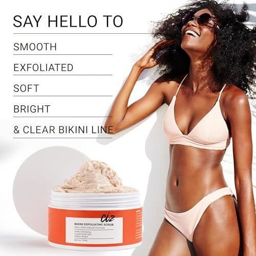 Bikini Area Exfoliator – Ingrown Hair & Razor Bump Treatment with Sugar Scrub for Women Avelisse