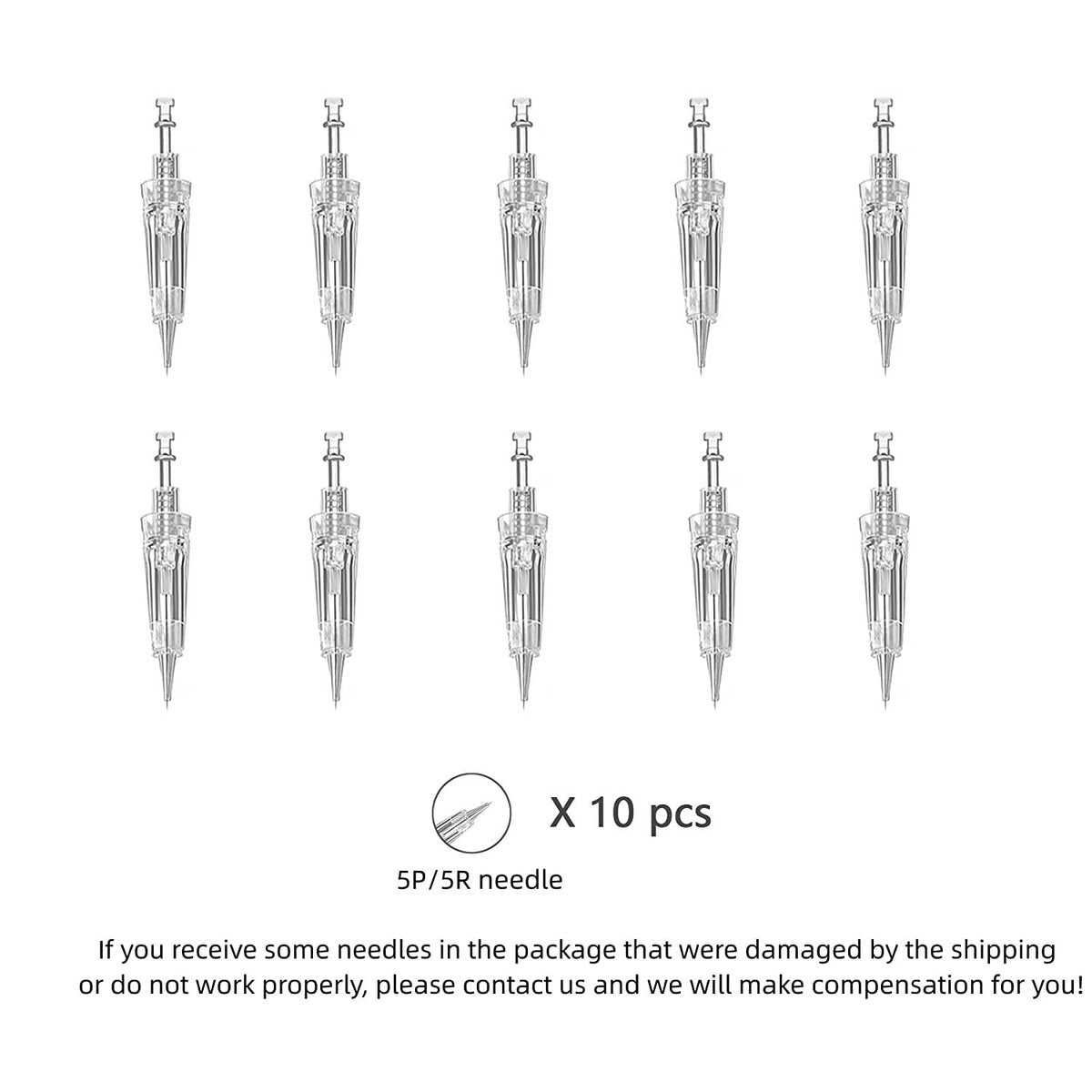 Whalrace PMU Needles 10 Pack - 5R/5P Disposable Microblading Needles for Eyebrows, Eyeliners, Lip Tinting - görsel 9