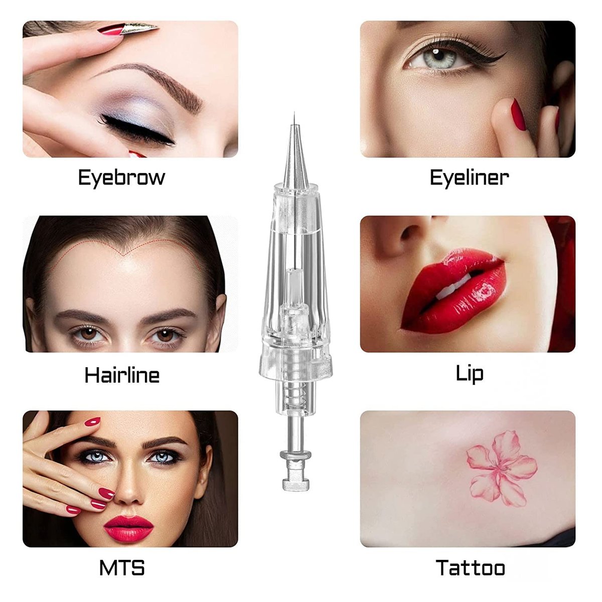 Whalrace PMU Needles 10 Pack - 5R/5P Disposable Microblading Needles for Eyebrows, Eyeliners, Lip Tinting - görsel 13