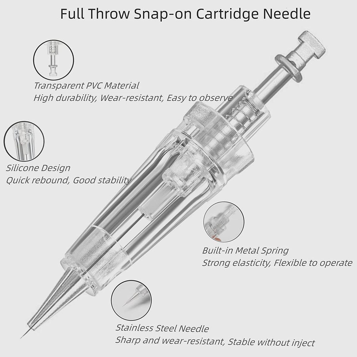 Whalrace PMU Needles 10 Pack - 5R/5P Disposable Microblading Needles for Eyebrows, Eyeliners, Lip Tinting - görsel 3